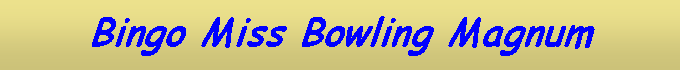 Text Box: Bingo Miss Bowling Magnum
